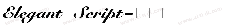 Elegant Script字体转换
